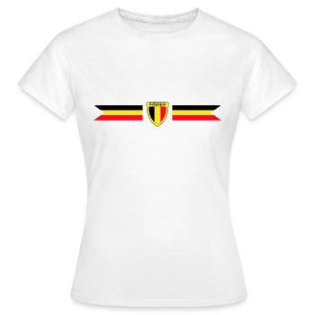 Belgique Belgique - 2022 - T-shirt Femme - blanc - Devant - AI Model Female 172 dark (172cm)