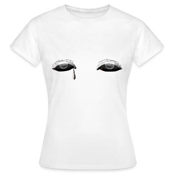 augen dunkel auge träne weinen - Frauen T-Shirt - Weiß - Vorne - AI Model Female 172 dark (172cm)