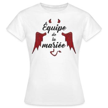 Equipe mariée diabolique - T-shirt Femme - blanc - Devant - AI Model Female 172 dark (172cm)