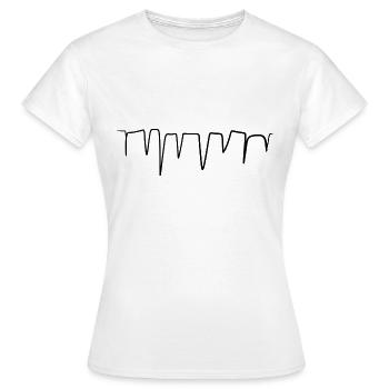 zacken linie strich spitz - Frauen T-Shirt - Weiß - Vorne - AI Model Female 172 dark (172cm)