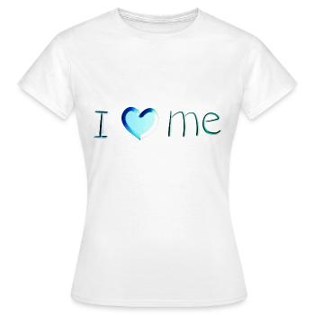 J’adore mon écriture bleue - T-shirt Femme - blanc - Devant - AI Model Female 172 dark (172cm)