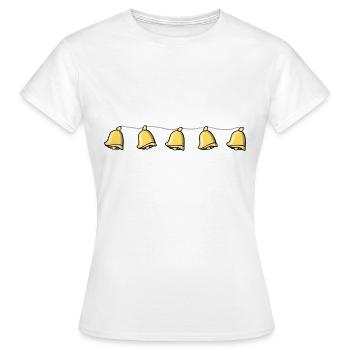 goldene glocken glocke linie töne kette - Frauen T-Shirt - Weiß - Vorne - AI Model Female 172 dark (172cm)