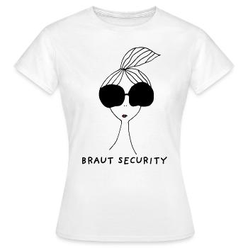 Junggesellinenabschied JGA Heiraten Braut Security - Frauen T-Shirt - Weiß - Vorne - AI Model Female 172 dark (172cm)