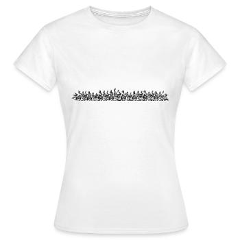 ligne de sol peinte en gris brillant dentelé - T-shirt Femme - blanc - Devant - AI Model Female 172 dark (172cm)