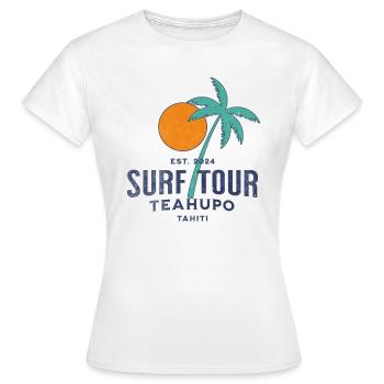 Surftour Teahupoo Tahiti - Frauen T-Shirt - Weiß - Vorne - AI Model Female 172 dark (172cm)