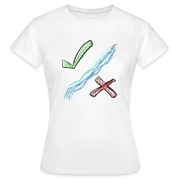 Richtig Falsch - Frauen T-Shirt - Weiß - Vorne - AI Model Female 172 dark (172cm)