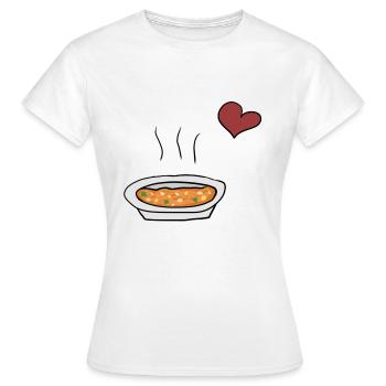 Essen Suppe - Frauen T-Shirt - Weiß - Vorne - AI Model Female 172 dark (172cm)
