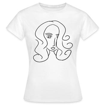 figur abstrakt - Frauen T-Shirt - Weiß - Vorne - AI Model Female 172 dark (172cm)