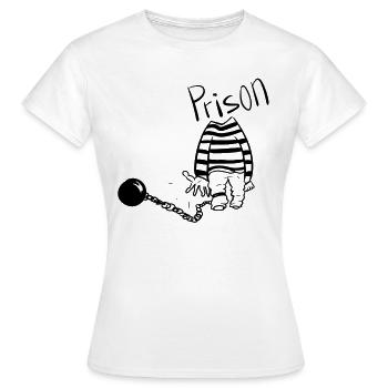 Prison offenders - Women's T-Shirt - white - Front - AI Model Female 172 dark (172cm)