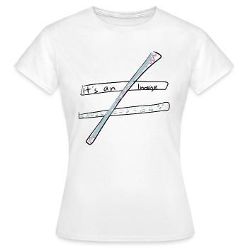 Calcul d’équation - T-shirt Femme - blanc - Devant - AI Model Female 172 dark (172cm)
