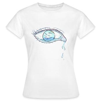 tear water - Women's T-Shirt - white - Front - AI Model Female 172 dark (172cm)