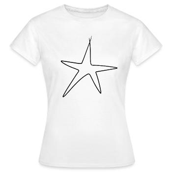 étoiles étoilées - T-shirt Femme - blanc - Devant - AI Model Female 172 dark (172cm)