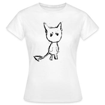 devil evil - Women's T-Shirt - white - Front - AI Model Female 172 dark (172cm)