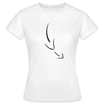 unten pfeil pfeile richtung zeigen - Frauen T-Shirt - Weiß - Vorne - AI Model Female 172 dark (172cm)