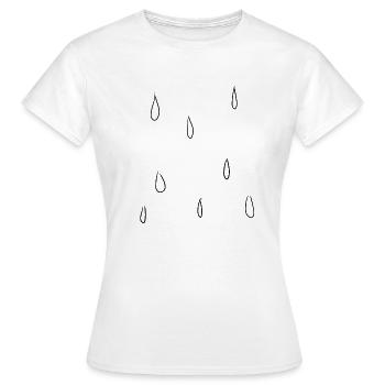 rain water pattern weather drops tears tears - Women's T-Shirt - white - Front - AI Model Female 172 dark (172cm)