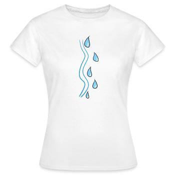 symbole de trait d’eau de goutte de ligne - T-shirt Femme - blanc - Devant - AI Model Female 172 dark (172cm)