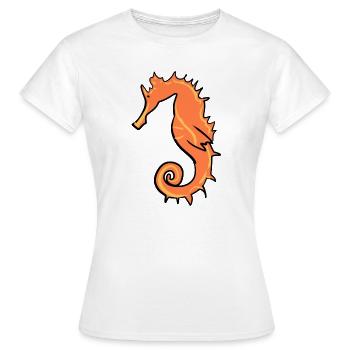 hippocampe animal symbole animaux animal de mer animal - T-shirt Femme - blanc - Devant - AI Model Female 172 dark (172cm)