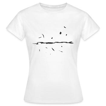 linie rissig strich striche formen - Frauen T-Shirt - Weiß - Vorne - AI Model Female 172 dark (172cm)