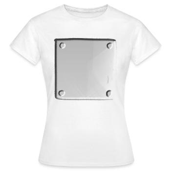 metal surface nail square shape square square - Women's T-Shirt - white - Front - AI Model Female 172 dark (172cm)