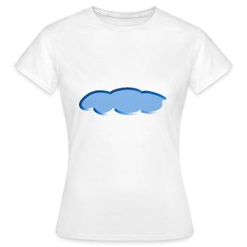 symbole de nuage bleu ciel - T-shirt Femme - blanc - Devant - AI Model Female 172 dark (172cm)
