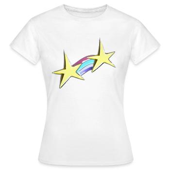 étoile arc-en-ciel étoiles or - T-shirt Femme - blanc - Devant - AI Model Female 172 dark (172cm)