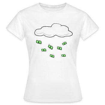 Argent pluie nuage ciel richesse - T-shirt Femme - blanc - Devant - AI Model Female 172 dark (172cm)