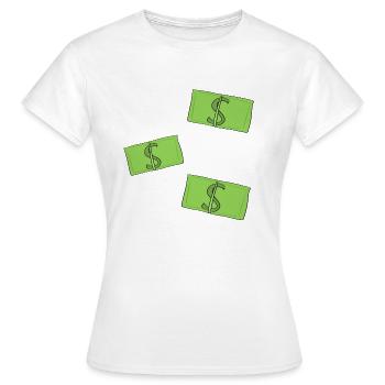 Symbole vert du billet de banque en dollars - T-shirt Femme - blanc - Devant - AI Model Female 172 dark (172cm)