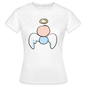 small angel symbol cartoon protector - Women's T-Shirt - white - Front - AI Model Female 172 dark (172cm)