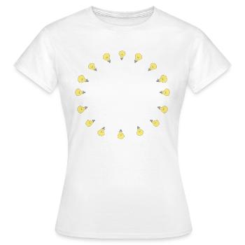 glühbirne kreis scheinen licht symbol - Frauen T-Shirt - Weiß - Vorne - AI Model Female 172 dark (172cm)