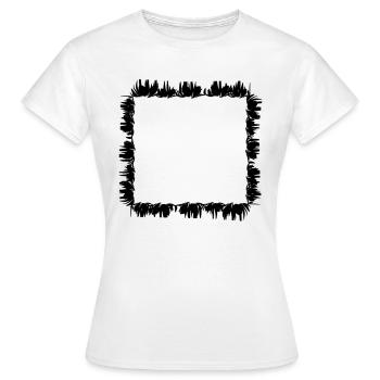 square square frame grass - Women's T-Shirt - white - Front - AI Model Female 172 dark (172cm)