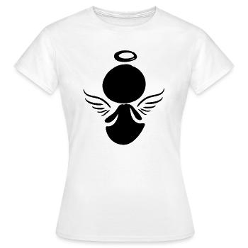 Angel symbol protector fly man - Women's T-Shirt - white - Front - AI Model Female 172 dark (172cm)