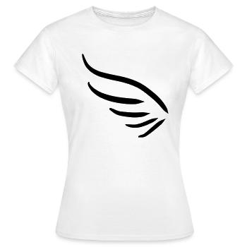 Flügel Symbol fliegen dunkel - Frauen T-Shirt - Weiß - Vorne - AI Model Female 172 dark (172cm)