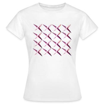 netz kreuze pink muster - Frauen T-Shirt - Weiß - Vorne - AI Model Female 172 dark (172cm)