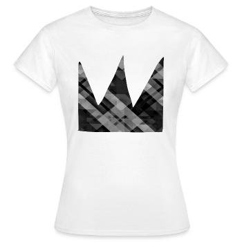 crown grey symbol shape - Women's T-Shirt - white - Front - AI Model Female 172 dark (172cm)