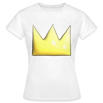 goldene krone cartoon symbol form - Frauen T-Shirt - Weiß - Vorne - AI Model Female 172 dark (172cm)