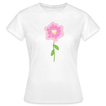 Fleur rose Cartoon Symbol Shape - T-shirt Femme - blanc - Devant - AI Model Female 172 dark (172cm)