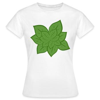 Feuilles vertes naturelles - T-shirt Femme - blanc - Devant - AI Model Female 172 dark (172cm)
