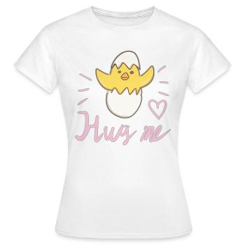 Hug Me Bird Chick Animal Love - T-shirt Femme - blanc - Devant - AI Model Female 172 dark (172cm)