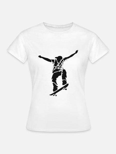 Skate, skaten, Skater, Skateboard - Frauen T-Shirt - Weiß