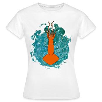 Calmar - T-shirt Femme - blanc - Devant - AI Model Female 172 dark (172cm)
