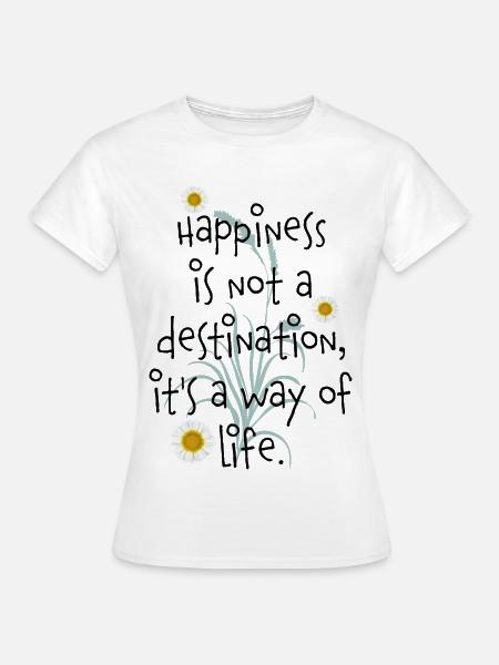 happy - Frauen T-Shirt - Weiß