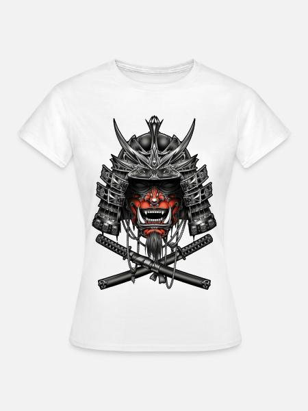 Samurai, Kämpfer - Frauen T-Shirt - Weiß