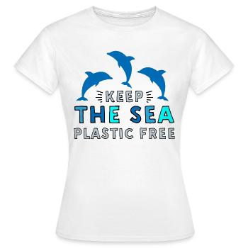 Umweltverschmutzung im Meer - Frauen T-Shirt - Weiß - Vorne - AI Model Female 172 dark (172cm)