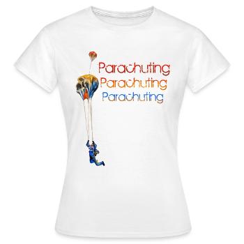 Parachuting - Women's T-Shirt - white - Front - AI Model Female 172 dark (172cm)