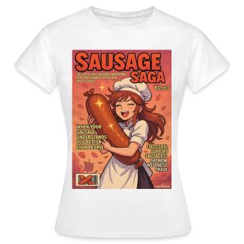Saga Saga Magazine de bandes dessinées fictives Cuisinière - T-shirt Femme - blanc - Devant - AI Model Female 172 dark (172cm)