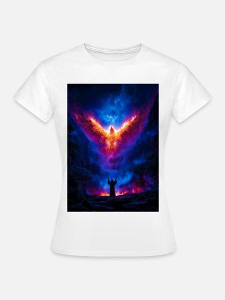 Phönix-Aufstieg über den feurigen Abgrund - Frauen T-Shirt - Weiß