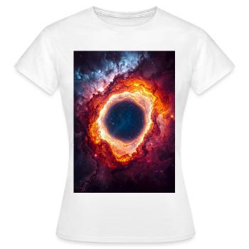 Celestial Ring Nebula Glow - Women's T-Shirt - white - Front - AI Model Female 172 dark (172cm)