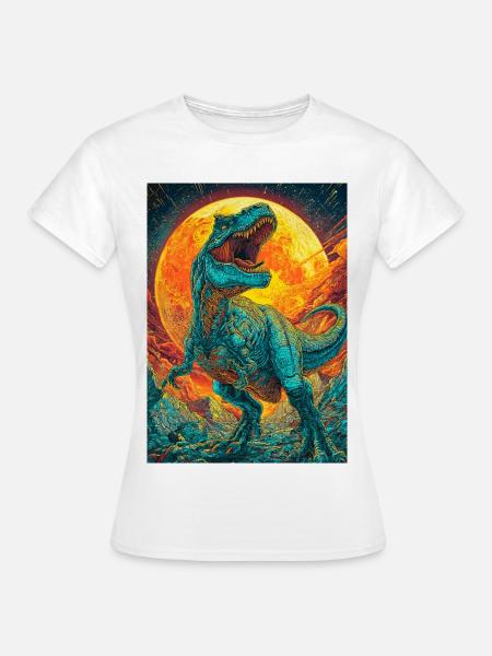T Rex Inferno-Gebrüll - Frauen T-Shirt - Weiß