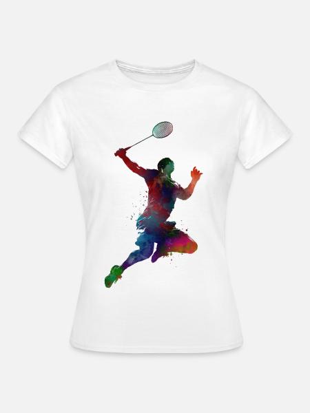 Badminton-Sportkunst #badminton - Frauen T-Shirt - Weiß