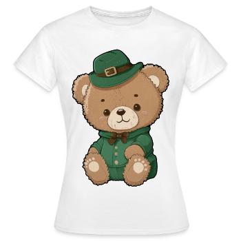 Ours lutin émeraude - T-shirt Femme - blanc - Devant - AI Model Female 172 dark (172cm)